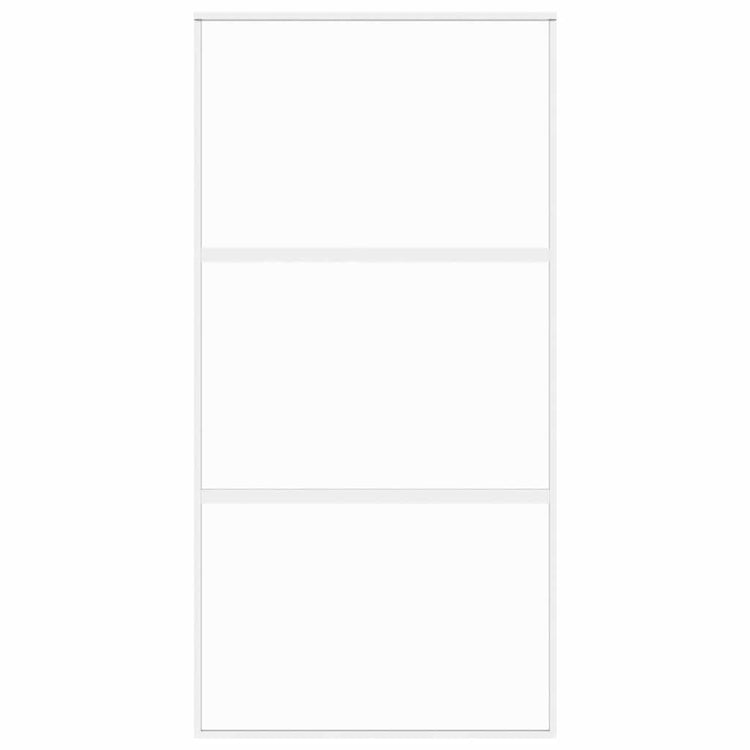 Vidaxl Schiebetür 102,5 x 205 cm gehärtetes Glas und Aluminium weiß