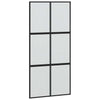 Vidaxl Schiebetür 102,5 x 205 cm gehärtetes Glas und Aluminiumschwarz