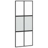 Vidaxx Schiebetür 90x205 cm Hartglas und Aluminium schwarz