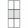 Vidaxx Schiebetür 90x205 cm Hartglas und Aluminium schwarz