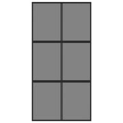 Vidaxl Schiebetür 102,5 x 205 cm gehärtetes Glas und Aluminiumschwarz - afbeelding 3
