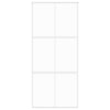 Vidaxl Schiebetür 90x205 cm gehärtetes Glas und Aluminium weiß
