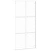 Vidaxl Schiebetür 102,5 x 205 cm gehärtetes Glas und Aluminium weiß