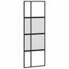 Vidaxl Schiebetür 76x205 cm gehärtetes Glas und Aluminiumschwarz