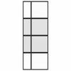 Vidaxl Schiebetür 76x205 cm gehärtetes Glas und Aluminiumschwarz