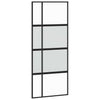 Vidaxl Schiebetür 90x205 cm gehärtetes Glas und Aluminiumschwarz