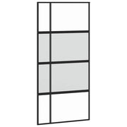Vidaxl Schiebetür 102,5 x 205 cm gehärtetes Glas und Aluminiumschwarz - afbeelding 2