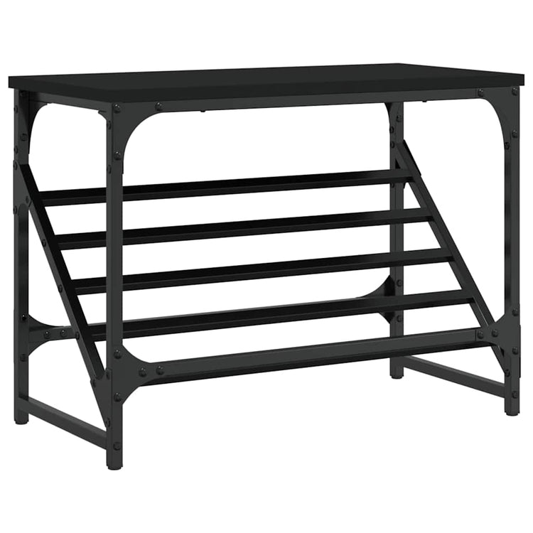 VIDAXL -Schuhregal 60x30x45 cm verarbeitetes Holz schwarz
