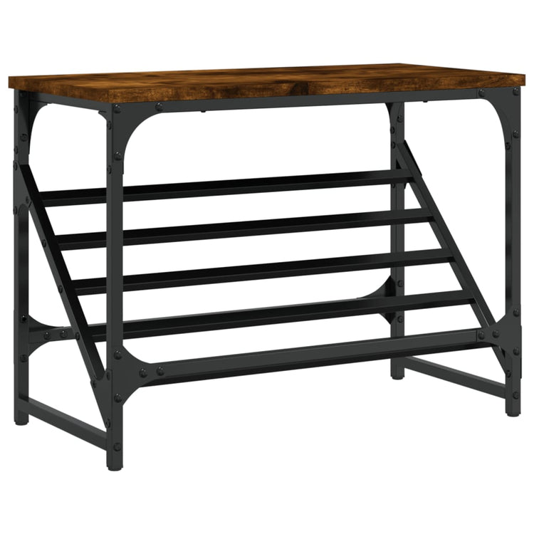 VIDAXL -Schuhregal 60x30x45 cm verarbeitetes Holzgeräuchchen -Eiche gefärbt