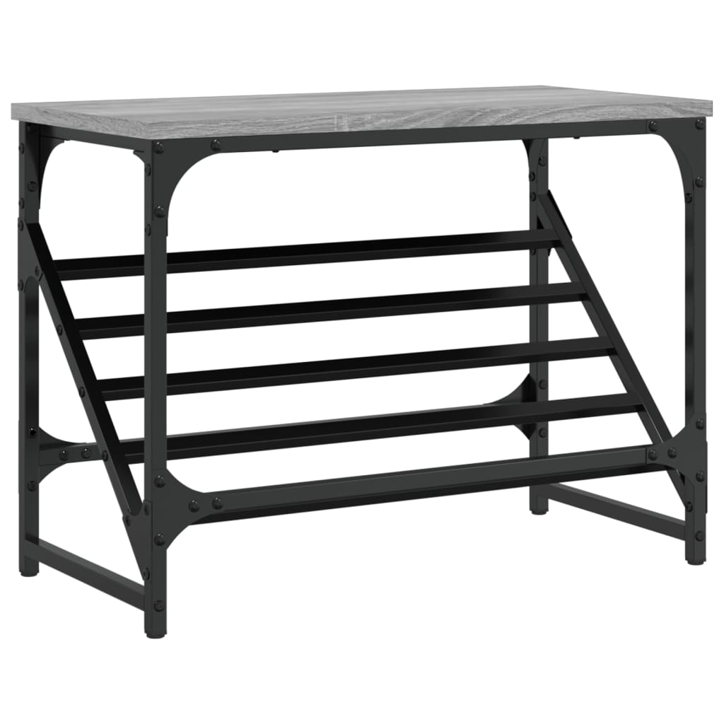 VIDAXL -Schuhregal 60x30x45 cm verarbeitetes Holzgrau Sonoma