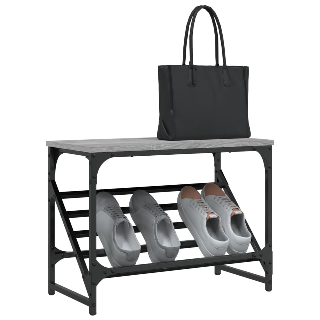 VIDAXL -Schuhregal 60x30x45 cm verarbeitetes Holzgrau Sonoma