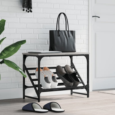 VIDAXL -Schuhregal 60x30x45 cm verarbeitetes Holzgrau Sonoma