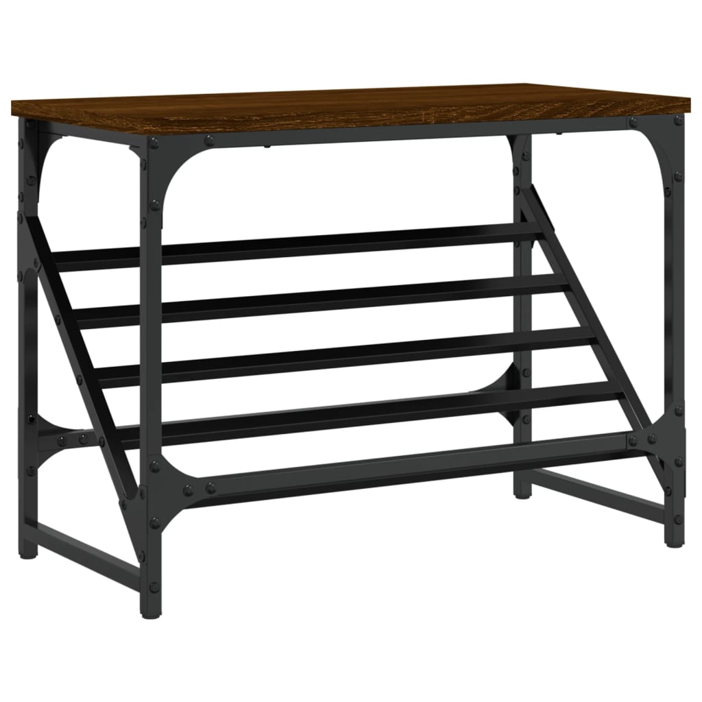 VIDAXL -Schuhregal 60x30x45 cm verarbeitete Holzbraunenfarbe