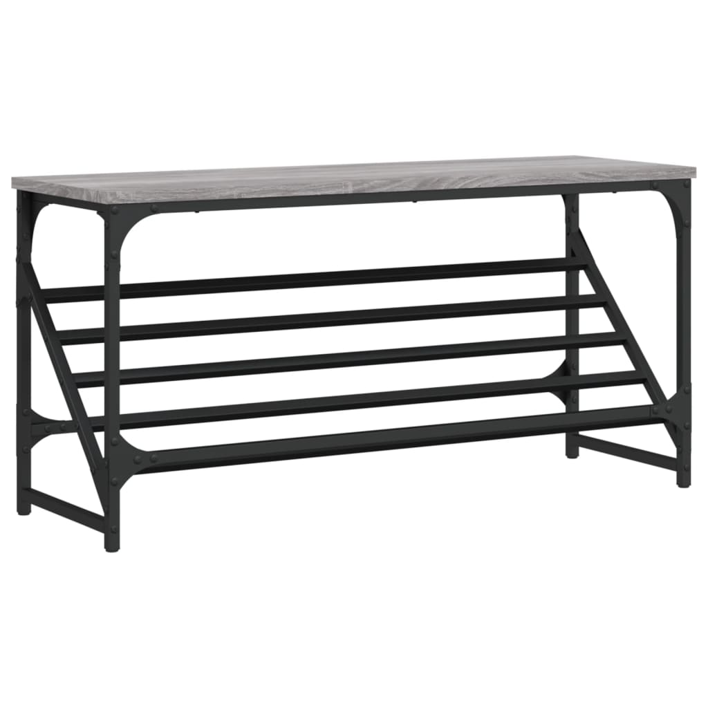VIDAXL -Schuhregal 90x30x45 cm Eigenschaft Holzgrau Sonoma Eiche gefärbt