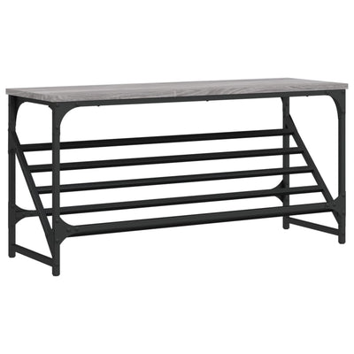 VIDAXL -Schuhregal 90x30x45 cm Eigenschaft Holzgrau Sonoma Eiche gefärbt