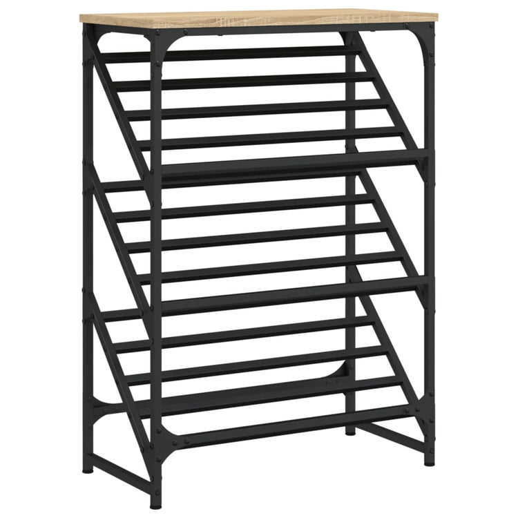 VIDAXL -Schuhregal 60x30x85 cm verarbeitetes Holz Sonoma Eiche gefärbt