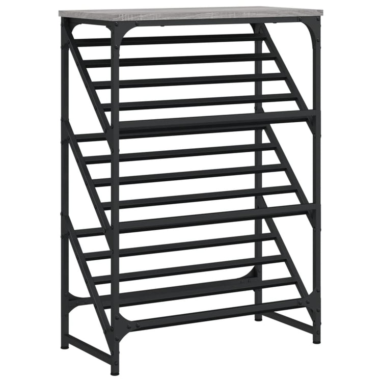 VIDAXL -Schuhregal 60x30x85 cm verarbeitetes Holzgrau Sonoma