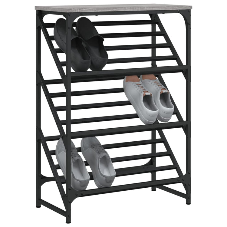 VIDAXL -Schuhregal 60x30x85 cm verarbeitetes Holzgrau Sonoma