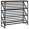 VIDAXL -Schuhregal 90x30x85 cm verarbeitete Holzbraune Eiche Farbe