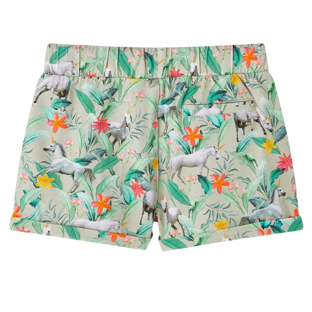 VidaXL Kindershorts mit Kordelzug 116 helles Khaki