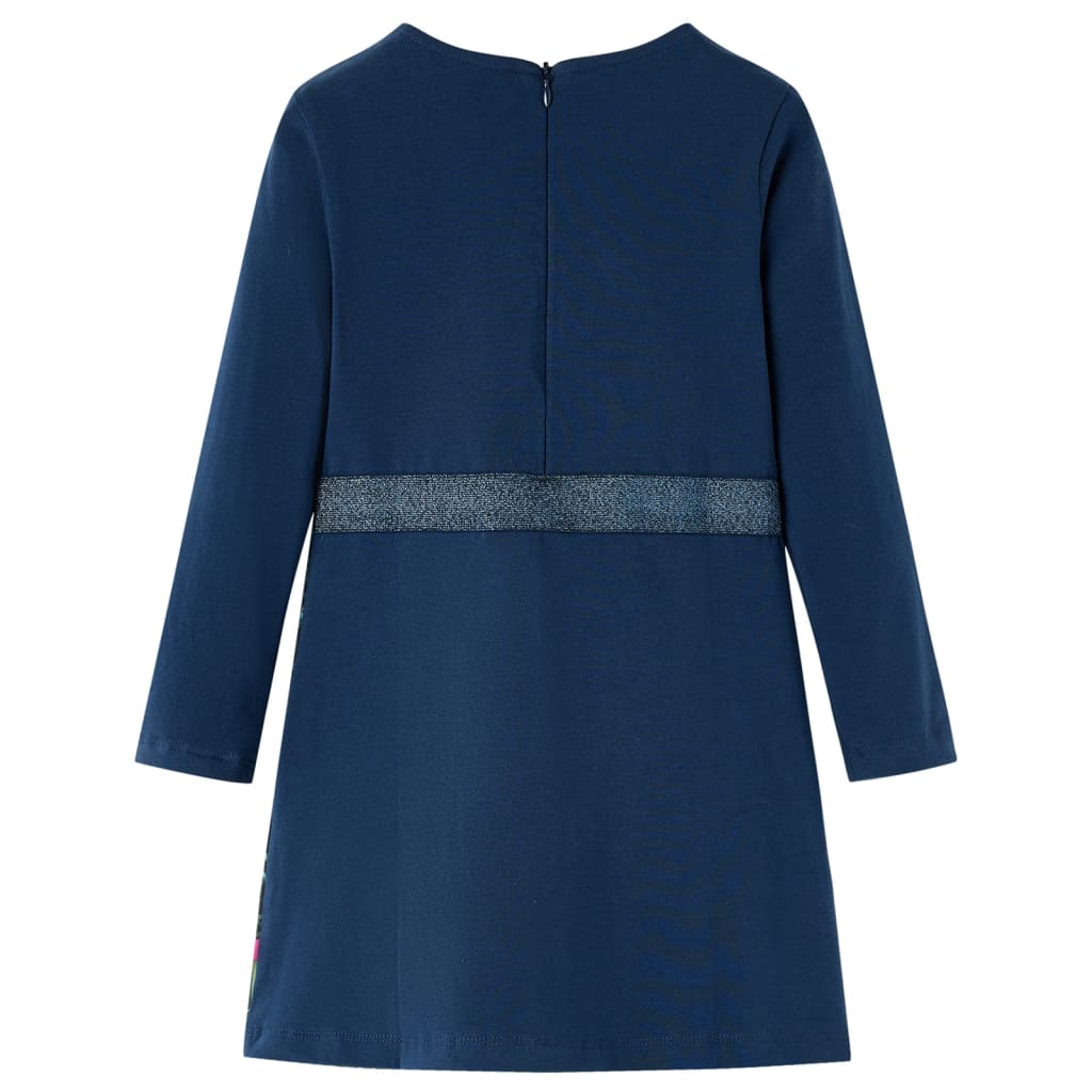 VidaXL Kinderkleid mit langen Ärmeln 116 Marineblau