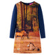 VidaXL Kinderkleid mit langen Ärmeln 104 Marineblau