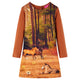 VidaXL Kinderkleid mit langen Ärmeln 104 cognacfarben