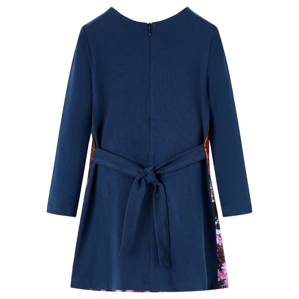 VidaXL Kinderkleid mit langen Ärmeln 116 Marineblau