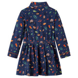 VidaXL Kinderkleid mit langen Ärmeln 104 Marineblau - afbeelding 2