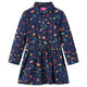 VidaXL Kinderkleid mit langen Ärmeln 128 Marineblau