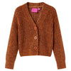 VidaXL Kinderstrickjacke 92 cognacfarben gestrickt