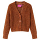 VidaXL Kinderstrickjacke 92 cognacfarben gestrickt