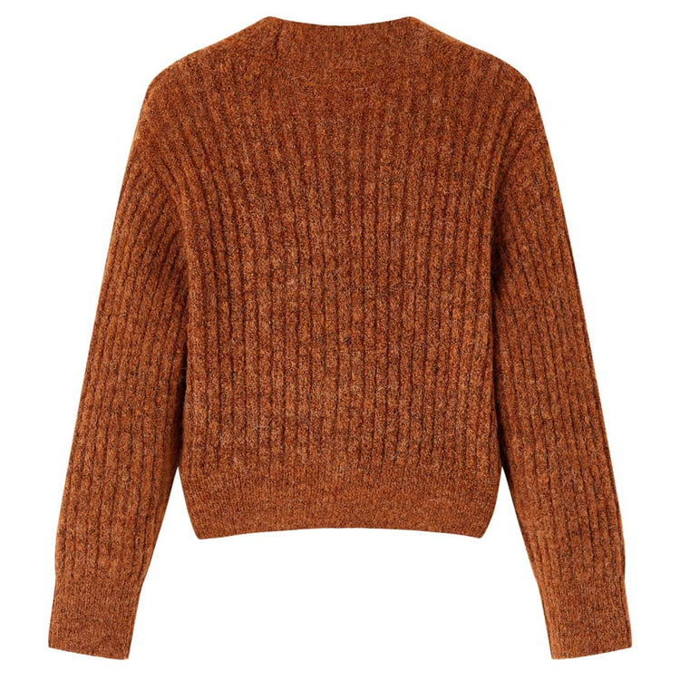 Vidaxl Kinder-Cardigan gestrickt 104 cognacfarben