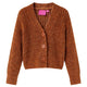 VidaXL Kinderstrickjacke 128 cognacfarben gestrickt