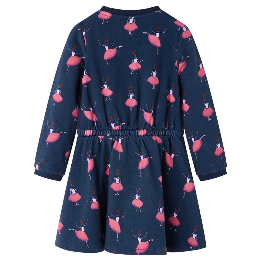 VidaXL Kinderkleid 128 Marineblau