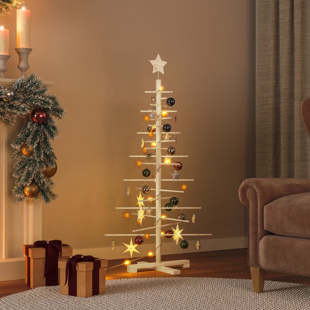 Vidaxx Weihnachtsdekoration Weihnachtsbaum 125 cm aus massivem Kiefernholz