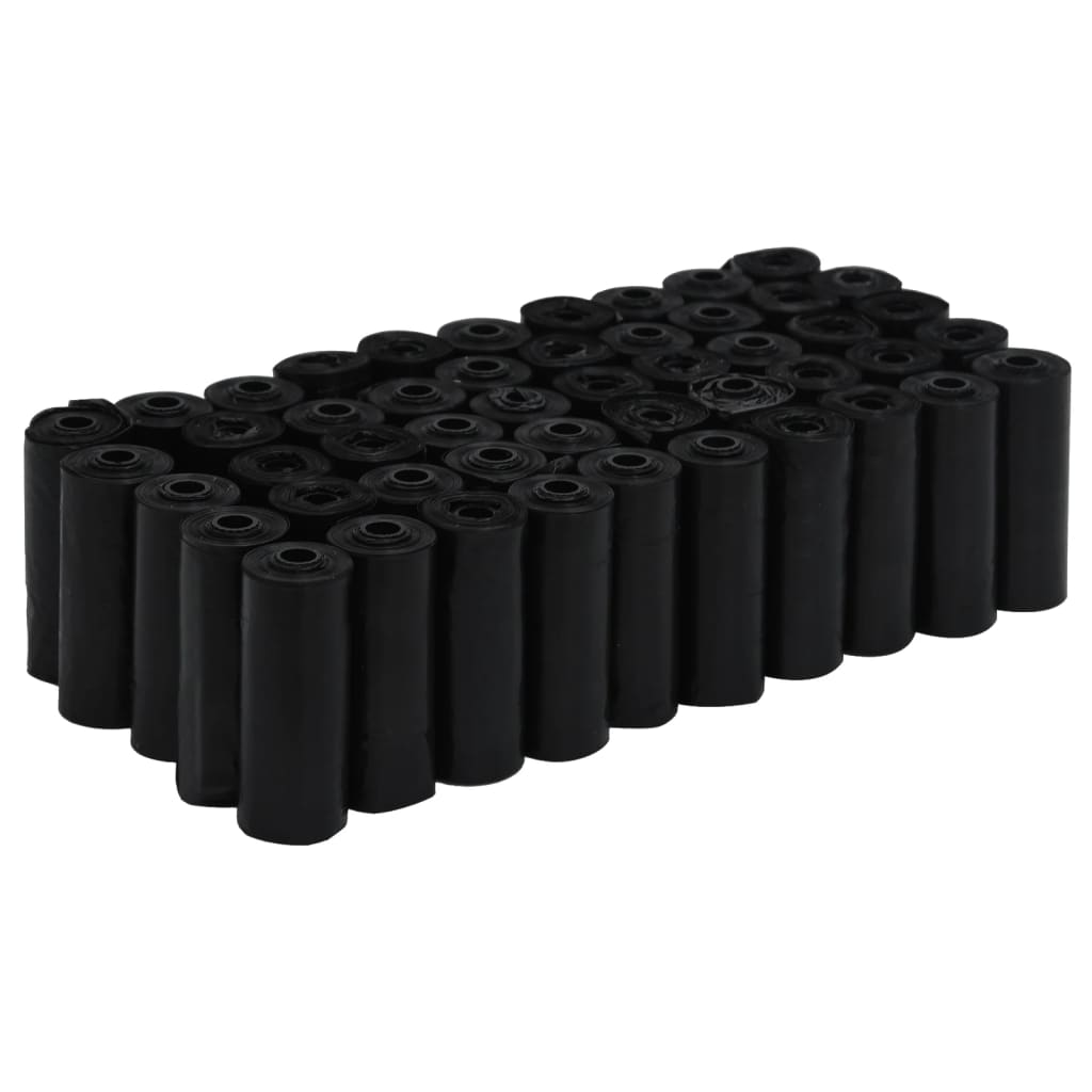 Vidaxl Hundekotbeutel 750 PCs 30x20 cm Polyethylen Schwarz