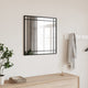 Vidaxl Wandspiegel Quadrat 60x60 cm Eisen schwarz