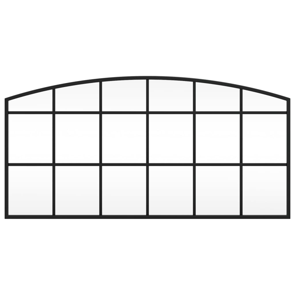 Vidaxx Wandspiegelbogen 80x40 cm Eisen schwarz