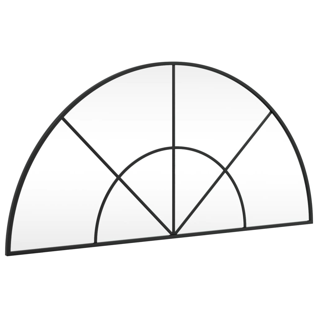 Vidaxx Wandspiegelbogen 100x50 cm Eisen schwarz