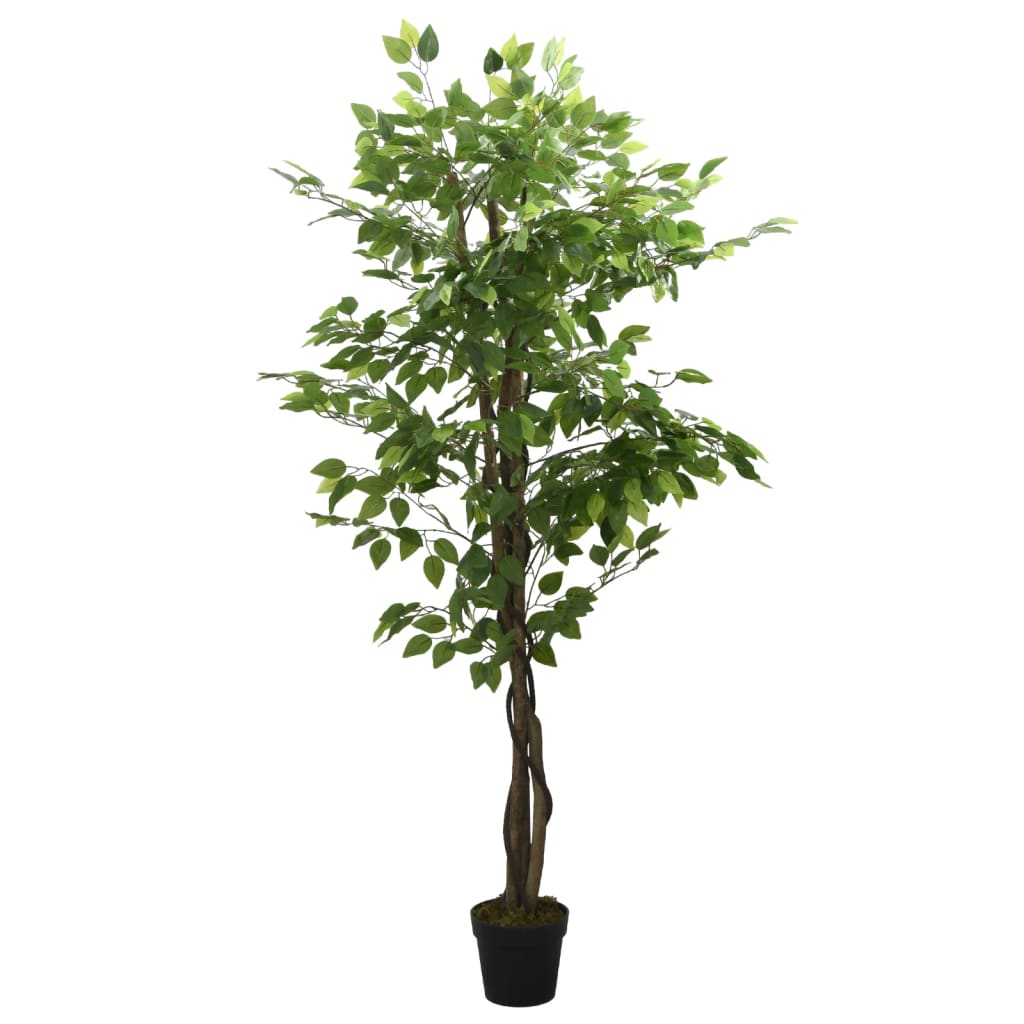 Vidaxl Kunstpflanze Ficus 378 Blätter 80 cm grün