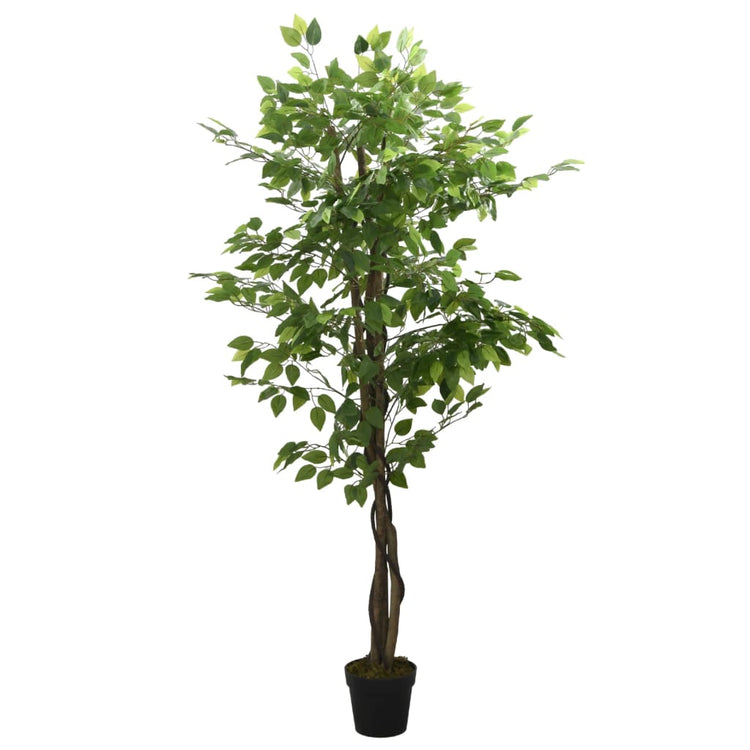 Vidaxl Kunstpflanze Ficus 378 Blätter 80 cm grün