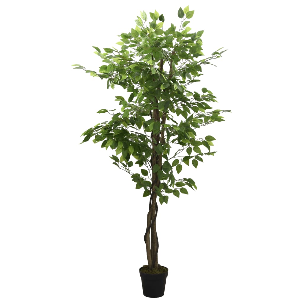 Vidaxl Kunstpflanze Ficus 378 Blätter 80 cm grün