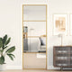 Vidaxl Innenür schmal 76x201,5 cm gehärtetes Glas und Aluminiumgoldfarbe