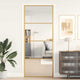 Vidaxl Innenür schmal 83x201,5 cm gehärtetes Glas und Aluminiumgoldfarbe