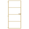 Vidaxl Innenür schmal 93x201,5 cm gehärtetes Glas und Aluminiumgoldfarbe