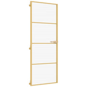 Vidaxl Innenür schmal 76x201,5 cm gehärtetes Glas und Aluminiumgoldfarbe - afbeelding 2