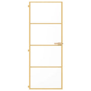Vidaxl Innenür schmal 76x201,5 cm gehärtetes Glas und Aluminiumgoldfarbe - afbeelding 3