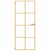 Vidaxl Innenür schmal 83x201,5 cm gehärtetes Glas und Aluminiumgoldfarbe
