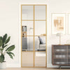 Vidaxl Innenür schmal 83x201,5 cm gehärtetes Glas und Aluminiumgoldfarbe